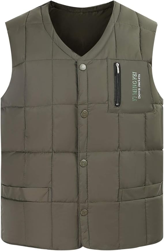 Amazon メンズ ダウンベスト 中綿ベスト 秋冬春 Vネック 保温 防寒 中綿ダウン ベスト インナー チョッキ 薄手 軽量 冬物 無袖 ジャケット カジュアル シンプル 大きいサイズ 日常 アウトドア ビジネス ハイキング 父の日 敬老の日 プレゼント ベスト 通販