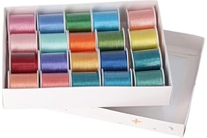20pcs Bracelet String 328ft Cuttable 0.2mm 3 - Strand Polyester Beading Cord, Elastic Jewelry Making String for Glass Beads, 