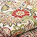 Pillow Perfect Bright Floral Indoor/Outdoor Chair Pad With Ties, 2 Count, 16