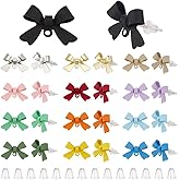 CRAFTYMELODY 52Pcs 13 Colors Alloy Bow Stud Earring with Loop Stud Earring Findings with 925 Sterling Silver Pins with 56Pcs Plastic Ear Nuts Colorful Bowknot Earings for Jewelry Making DIY Crafts