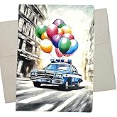 Whitman and Daughter Police Officer Birthday Card, Police Academy Graduation Card, Retirement, 5X7 Inch Premium Cop Birthday Card - 946