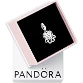 PANDORA Hearts &amp; Paw Print Dangle Charm | Sterling Silver, Jewelry for Women with Gift Box, Compatible with PANDORA Moments