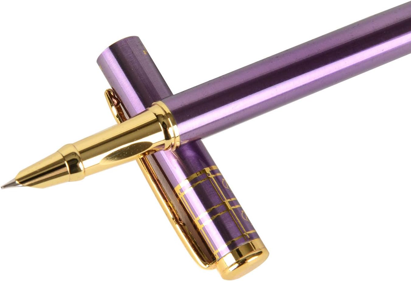 Darkno JL291 Deluxe Fountain Pen Metal Body Medium NIB (Purple)
