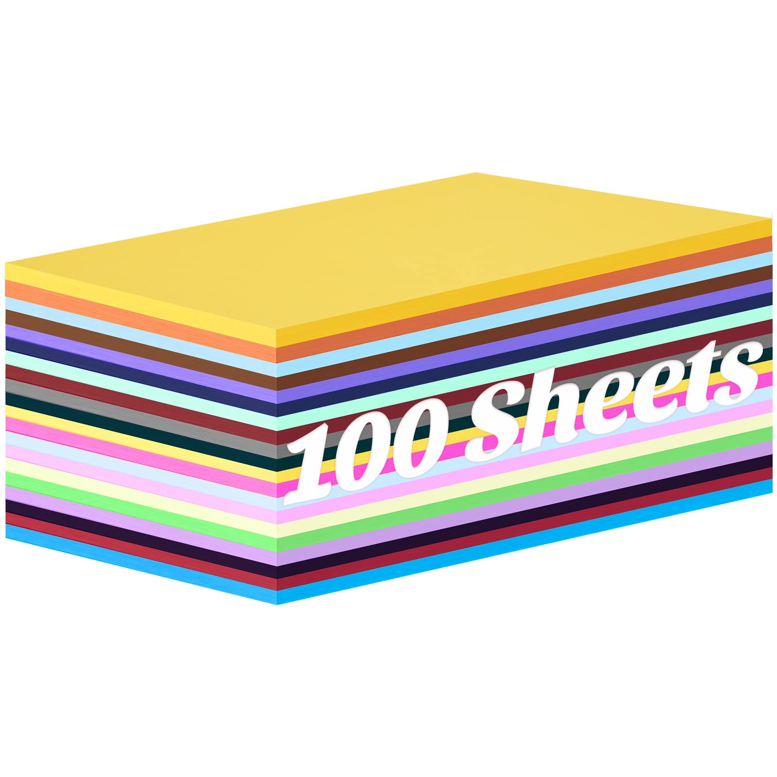 Shindel 100 Sheets Colored Cardstock, 8.5 x 11 Inches Premiun Cardstock 230gsm Lightweight Cardstock for DIY Craft Projects Back to School Supplies