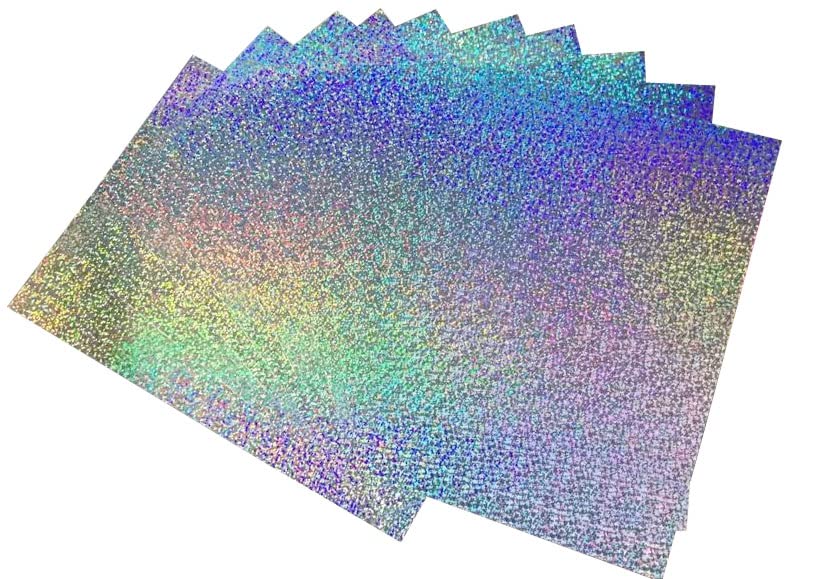 10pcs A4 Sheets Colours Mirror foil Holographic Laser Sparkling Dots Surface Cardstock Card Making DIY Material Craftwork Scrapbooking Gift Wrapping Box