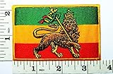 African Flag The Lion of Judah Rasta Rastafari Music Reggae Ska Rasta Marijuana Patch Symbol Jacket T-shirt Patch Sew Iron on Embroidered Sign Badge Costume