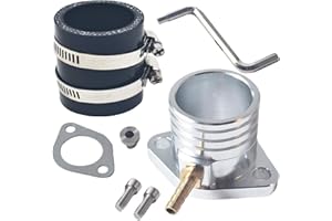 QASKEHKT Racing Intake Pipe Inlet Manifold Adapter Kit for Predator 301cc 420cc 459cc GX340 GX390 GX270 11Hp 13Hp Engine VM34 Carburetor Mini Bike Go Kart Lawnmower Powersports Parts Sliver