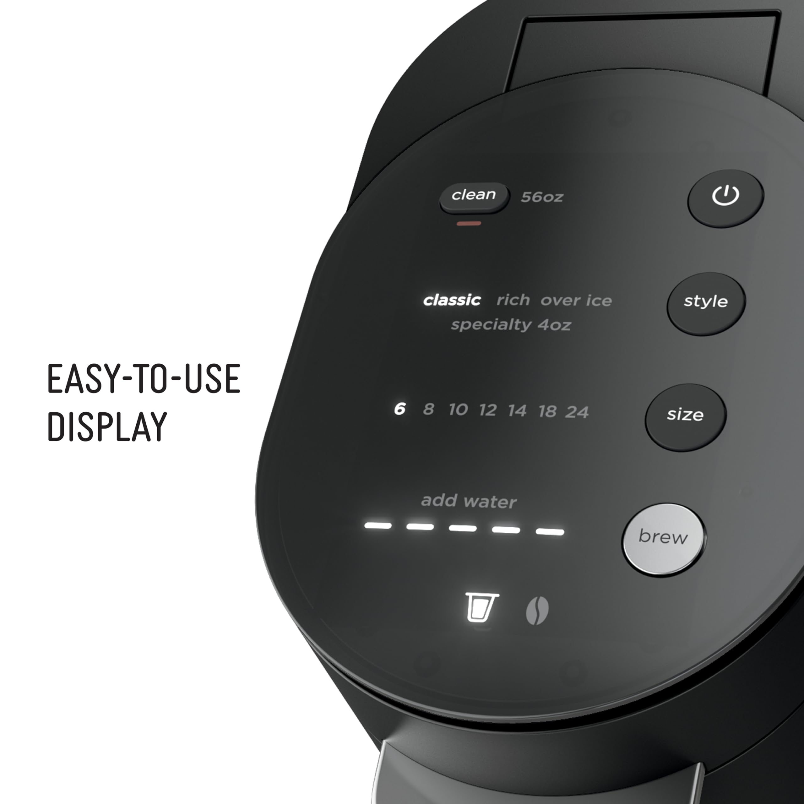 Ninjas | Cafetera | Porción individual |Preparar con cápsulas de café y posos| Compatible con cápsulas de café K-Cup | 4 estilos de preparación, tamaños de taza de hasta 24 oz y depósito extraíble de 56 oz | Negro | PB051