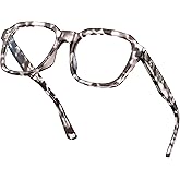 VISOONE Oversized Square Blue Light Blocking Glasses Fashion Computer Eyewear for Women and Men BENNETT