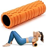 Krightlink Foam Roller High Density Foam Roller Set for Deep Tissue Muscle Massage, 18" Trigger Point Fitness Exercise Massage Roller Self-Myofascial Release for Whole Body (Orange)