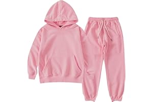 amropi Boy's Hoodie Tracksuit Set Pullover Sweatshirt Jogging Pants 2 Pieces Sweatsuit for Age 3-12 Years