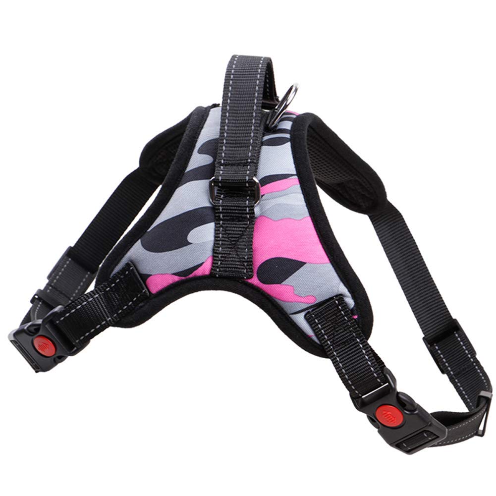 No Pull Dog Harness, Front Clip Vest Harness Dog Car Harnessses with Handle Puppy Chest Padded Adjustable Reflective Breathable Mesh Lightweight Easy Control for Outdoor Walking