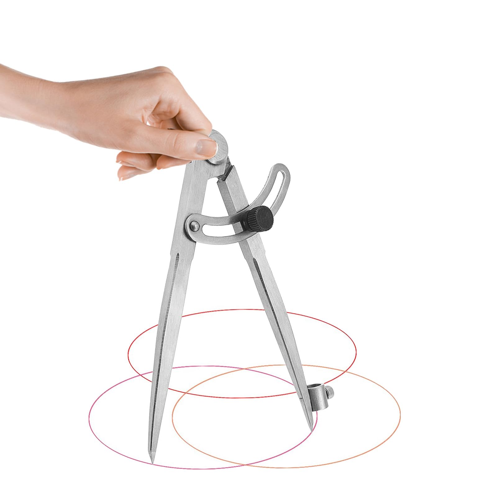 ieron 10 Inch 250mm Adjustable with Pencil Holder for Compass Circle, Scratch Marking Locking Wing Divider for Woodworking, Drawing Circles, Metalworking, and Leather Work