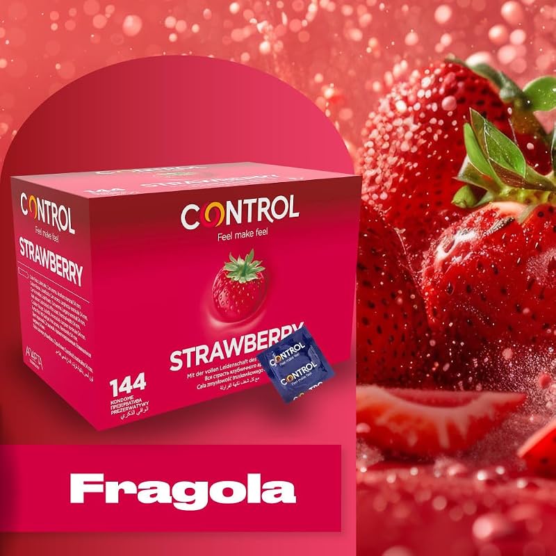 Strawberry Preservativi Aromatizzati alla Fragola in Lattice Naturale - 144 Profilattici