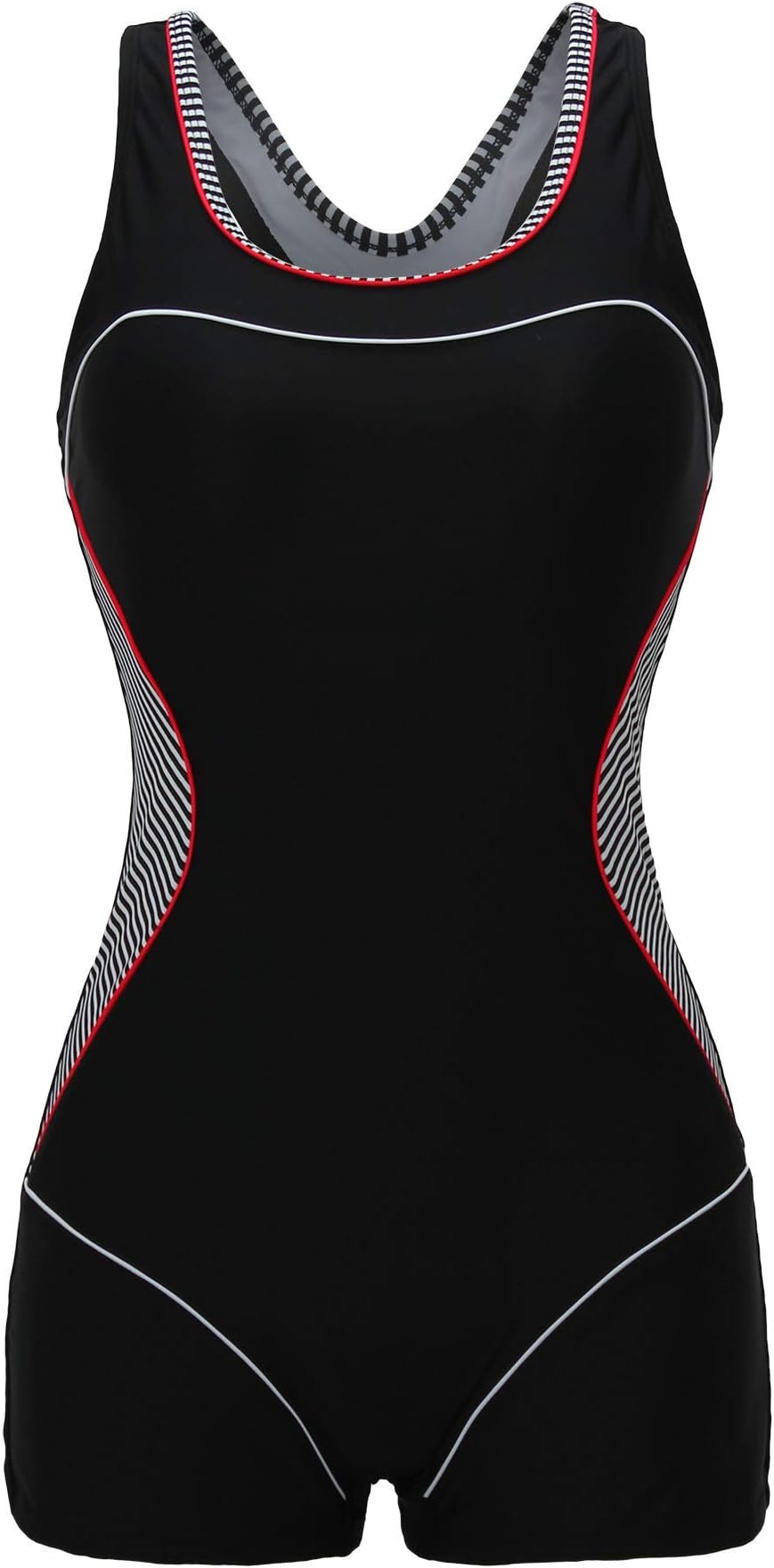 ReliBeauty Womens Boy-Leg One Piece Swimsuit