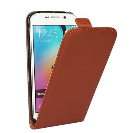 Roar Galaxy S4 Mini Flip Case Lederhülle, Handy Klapphülle, Flipcase Klapp Leder Hülle, Business Style Handyhülle mit Magnet 