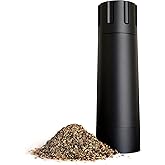 MANNKITCHEN Professional-Grade Original Pepper Cannon for Whole Peppercorns | Made from Aerospace Grade Aluminum, High Carbon Stainless Steel Burrs, Grind Range of 8 to 60+ Mesh for One-Hand Seasoning