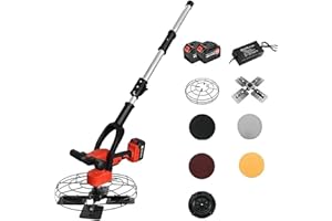 XXSTAR Cordless Concrete Power Trowel Machine, Electric Smoother for Pavement & Floor Constructio (Set B)