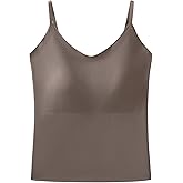 Slimming Camisole for Women Built-in Padded Bra Adjustable Single Strap Cami Tank Top