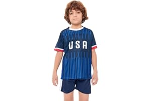 SURUIDA Soccer Jersey Kids #10 National Team Boys&Girls Soccer Shorts Youth Football Practice Jersey/Shirt Set Gift for Soccer Fans
