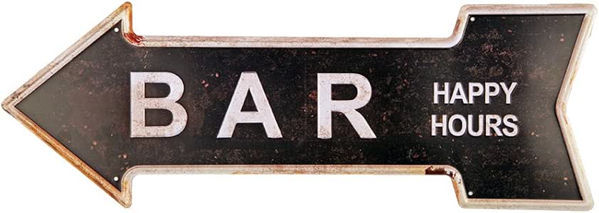Bar Carteles de chapa metálicos con letreros decorativos de flecha