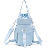 BAVELOE Water Bottle Holder with Strap Phone Pocket 32oz 40oz 64oz Tumbler Water Bottle Carrier Sling Bag Crossbody