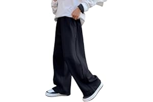 Boys Baggy Sweatpants Wide Leg Cotton Cargo Sweat Pants Youth Kids Oversized School Athletic Casual Joggers Clothes