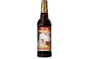 JORDAN'S SKINNY MIXES Jordan's Skinny Syrups Sugar Free Holiday Coffee Syrup, Peppermint Bark Flavor Drink Mix, Zero Calorie Flavoring for Chai Latte, Protein Shake, Food & More, Keto Friendly, 25.4 Fl Oz, 1 Pack