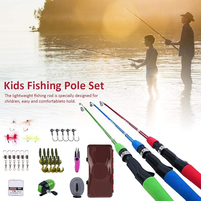 限定価格セール Magreel 子供用釣り竿 タックル ポータブル伸縮釣り竿とリール 釣り糸付きフルフィッシュキット 釣り道具 トラベルバッグ 男の子 女の子 新しい到着 Www Iacymperu Org