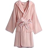 HAIUWOER Boys Girls Bathrobe Soft Towel Hooded Robe Kids Cotton Robes Spa Robes Sleepwear for Kids
