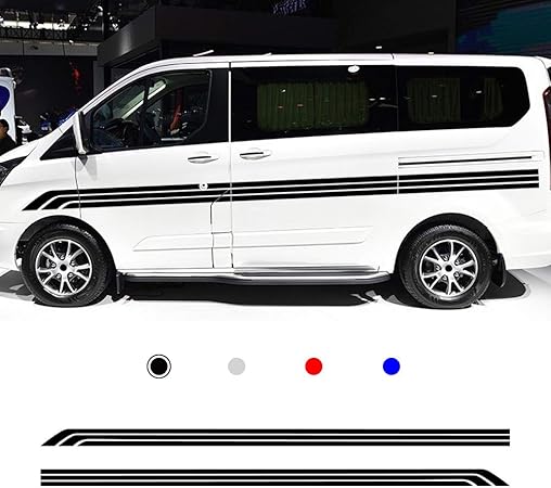 Amazon Melotonスカートステッカーに適していますキャンピングカーキャンピングカーヴァン車 ストライプサイドデカール 選択 ステッカー デカール 車 バイク
