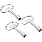 PATIKIL 13x8mm Triangle Socket Spanner Key, 3 Pack Electrical Cabinet Gas Water Meter Key for Elevator Lift Door Triangle Panel Lock, Silver