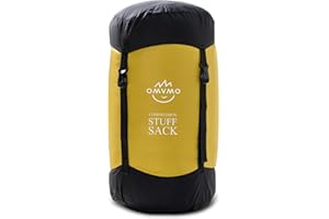 OMVMO Compression Sack, 12L/19L/32L/46L/53L Water-Resistant Sleeping Bag Stuff Sack,Anti-Tear Ultra Light 400T 20D Nylon Storage Bag,Space Saving Gear for Camping Hiking Travel 1Pcs