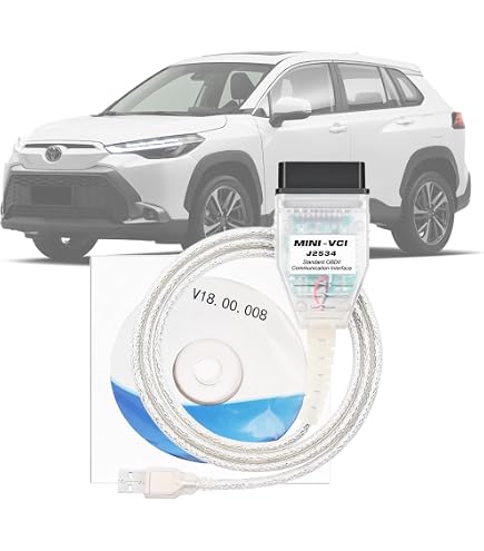 Amazon.com: Mini VCI J2534 Cable Toyota TIS V18.00.008 OBD2 Cable