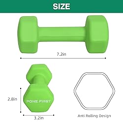 PONE FIRST Dumbbell Hand Weight Pairs – Neoprene