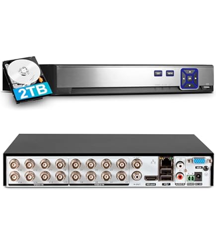 FLOUREON 10 4CH 1080P 1080N AHD 5 en 1 DVR Surveillance Sécurité