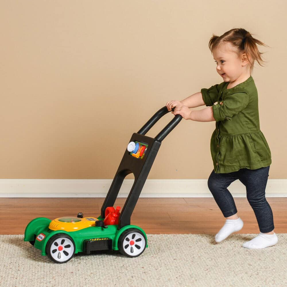Little Tikes Gas 'n Go Mower - Realistic Lawn Mower for Outdoor Garden Play with Mechanical Sounds, Movable Throttle & Petrol Can. For Ages 18 Months+,Multi-colored,53.34 x 28.58 x 52.07 cm