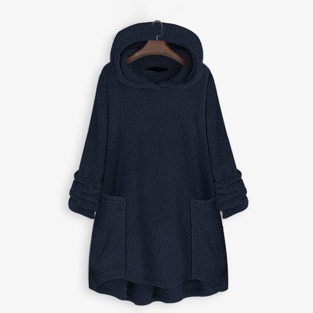 aihihe Womens Sherpa Pullover Plus Size Faux Fur Sweatshirts Hoodies Button Down Oversized Fuzzy Fleece Coats Jackets at  Women’s Clothing store