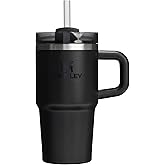 STANLEY Quencher H2.0 Flow State Tumbler, 20 oz, Black 2.0 | Handle and Straw | 3-Position Lid | Cup Holder Compatible for Travel | Insulated Stainless Steel Cup | BPA-Free