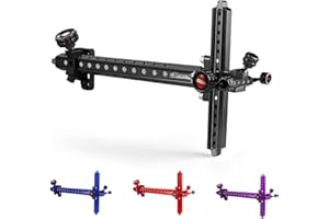 Archery Recurve Bow Sight, SOOHUPET Accessories T Shape Archery Shooting Target Sight Adjustable Bowsight with Optical Fiber Pin Sight for Target Practice