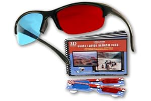 RAINBOW SYMPHONY Plastic 3D Glasses - The Original Pro-X Anaglyph 3D Glasses. Includes a Bonus Virtual Tours National Park 3D Booklet