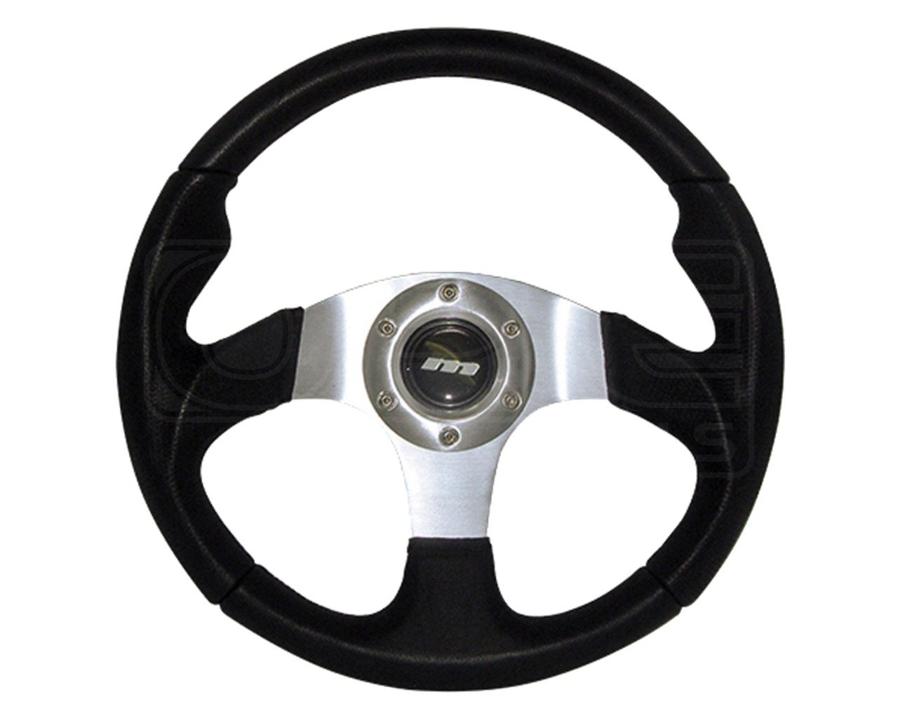 Mountney M32X3PB M Range Steering Wheel , With Black Anodised Center ,3 Spoke Black Moulded Wheel, 340mm in Size