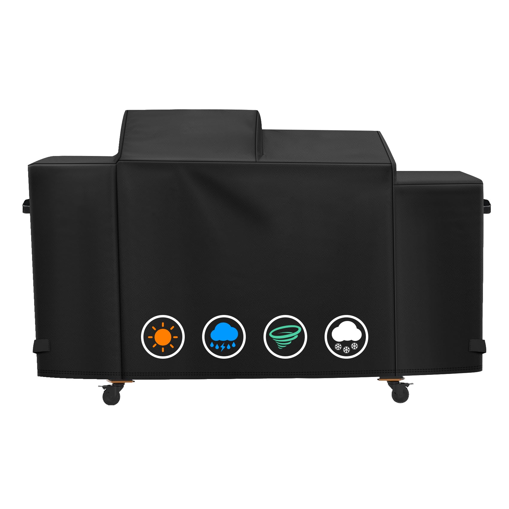 ZBXFCSH Heavy Duty 600D Polyester Cover Compatible with Pit Boss Charleston 1020 Pellet Grill Gas Griddle Combo PB1020NX Wood Pellet Grill with Handles, All Weather Protection Waterproof Cover Image