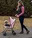 Pet Gear Travel Lite Pet Stroller for Cats and Dogs up to 15-pounds, Pink