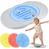 Kids Maze Balance Board, 2-in-1 Wobble Sensory Training Toy, Ages 3-12 | 9 Challenge Levels with Maze Ball, Non-Slip Base, Toddlers Wobble Board for Autism &amp; ADHD, Core Strength, Indoor Active Play