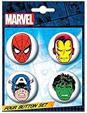 Ata-Boy Marvel Comics Classic Character 4 Button Set