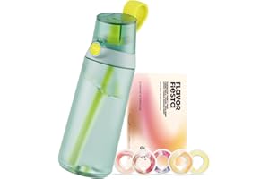 air up® water bottle (21oz) Click Turle Green original starter set with pods in 5 flavors | drinking bottle with sugar-free f