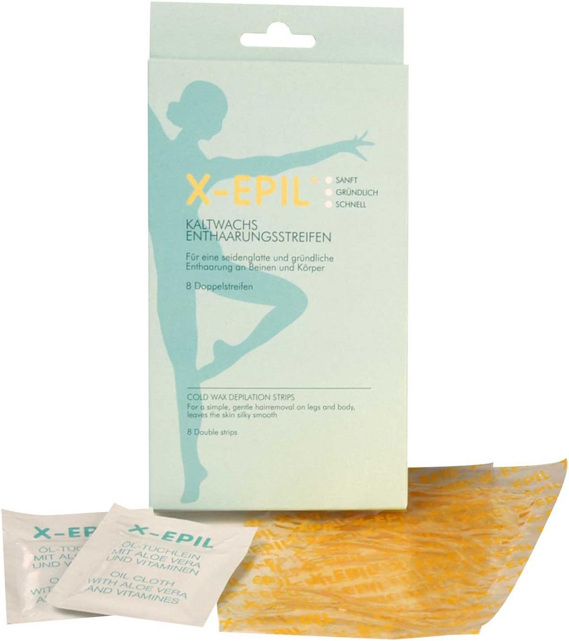 X-Epil Cold Wax 8 Strips, 0.08 kg