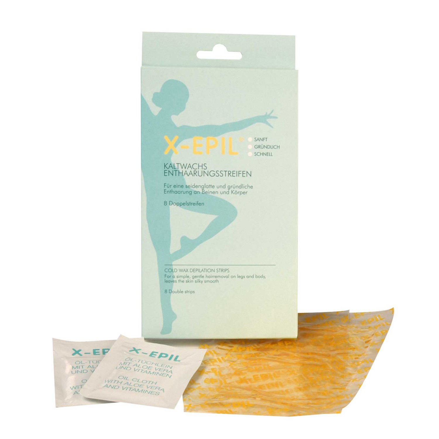 X-Epil Cold Wax 8 Strips, 0.08 kg