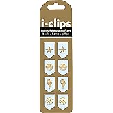 Seashells i-Clip Magnetic Page Markers (Set of 8 Magnetic Bookmarks)